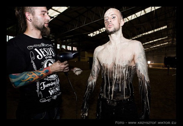 Behemoth beim Video-Dreh zum Song Lucifer