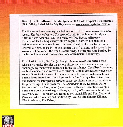 Junius - The Martyrdom Of A Catastrophist