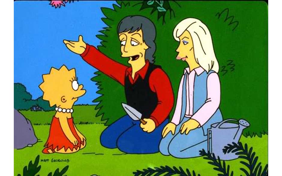 THE SIMPSONS: Lisa and guest stars Paul and Linda McCartney in the 'Lisa The Vegetarian' episode of THE SIMPSONS on FOX.  ª