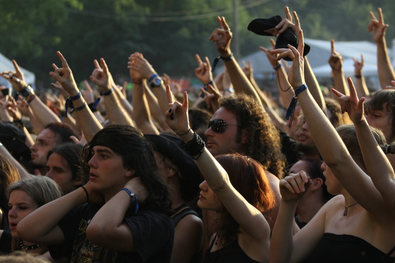 Glückliche Fans beim Metalcamp 2011, Tolmin, Slowenien