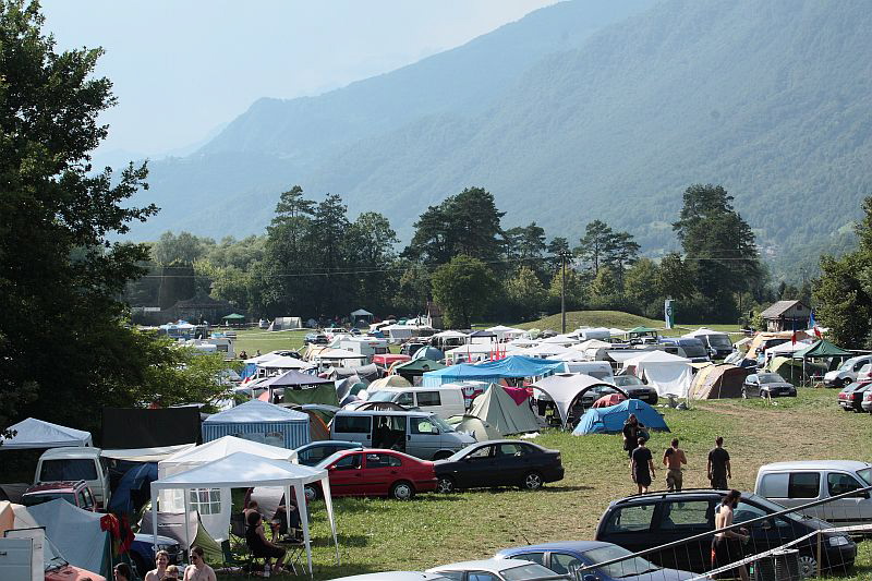 Das malerische Gelände des Metalcamp 2011, Tolmin, Slowenien