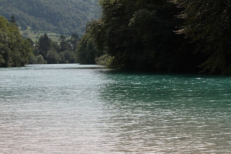 Das malerische Gelände des Metalcamp 2011, Tolmin, Slowenien