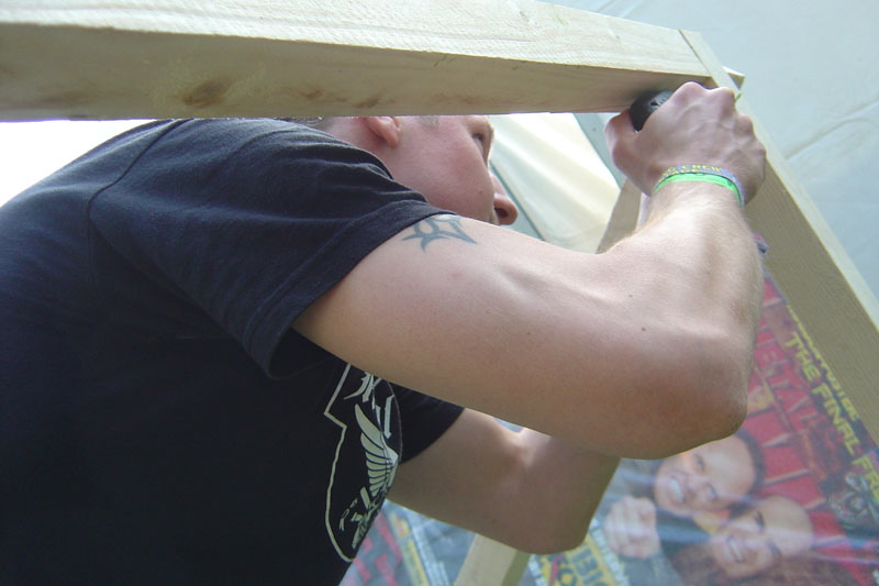 METAL HAMMER Big Four Aufsteller beim Wacken 2011