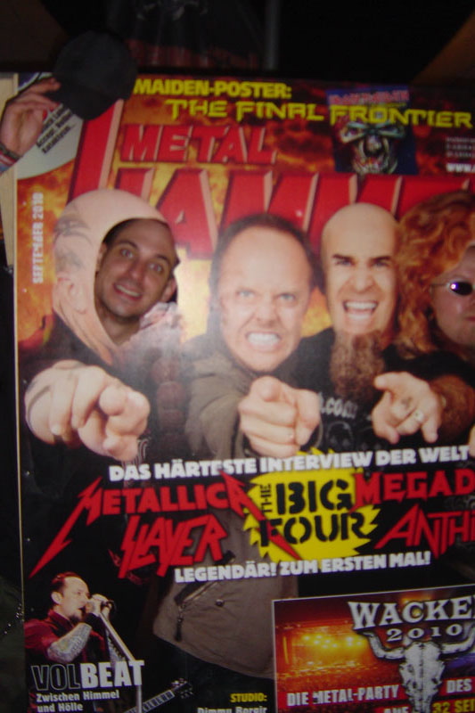 METAL HAMMER Big Four Aufsteller beim Wacken 2011