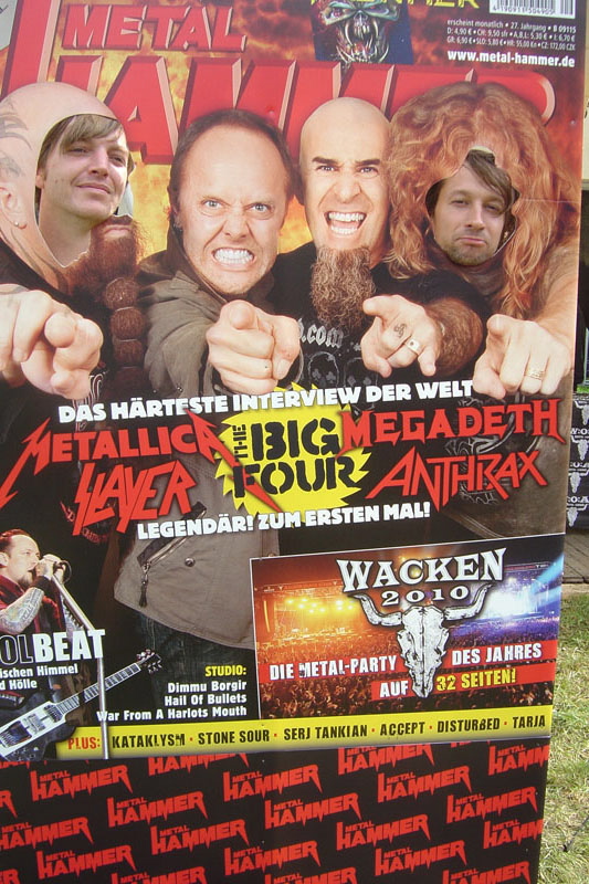 METAL HAMMER Big Four Aufsteller beim Wacken 2011