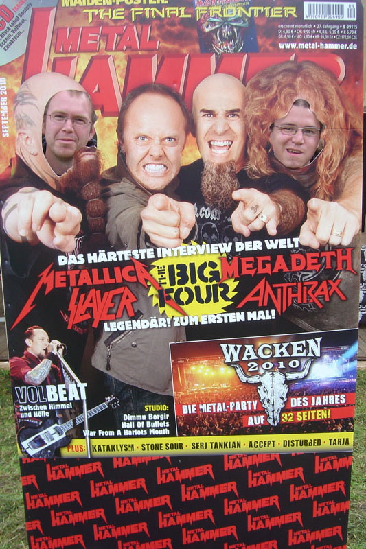 METAL HAMMER Big Four Aufsteller beim Wacken 2011