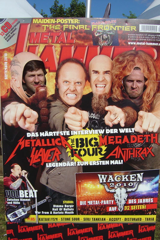 METAL HAMMER Big Four Aufsteller beim Wacken 2011