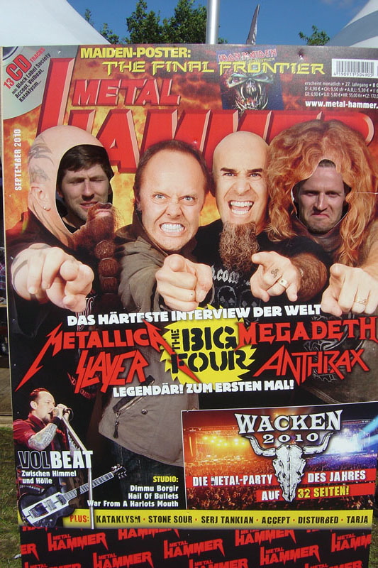 METAL HAMMER Big Four Aufsteller beim Wacken 2011