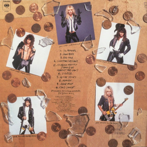 Warrant, Back-Cover