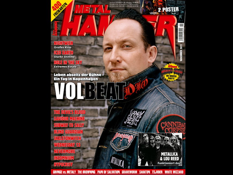 Volbeat auf dem Cover der Metal Hammer November-Ausgabe