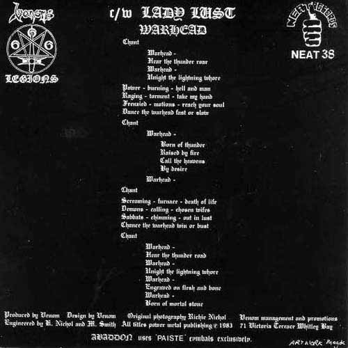 Venom, durch ihre Historie der Cover-Artworks