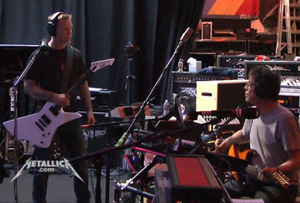 Metallica im Studio mit Lou Reed, 2011