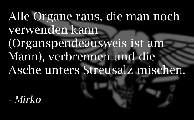Asche, Munition, Vinyl - so wollen METAL HAMMER Leser nach dem Tod erhalten bleiben