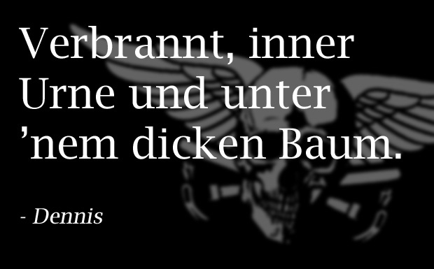 Asche, Munition, Vinyl - so wollen METAL HAMMER Leser nach dem Tod erhalten bleiben
