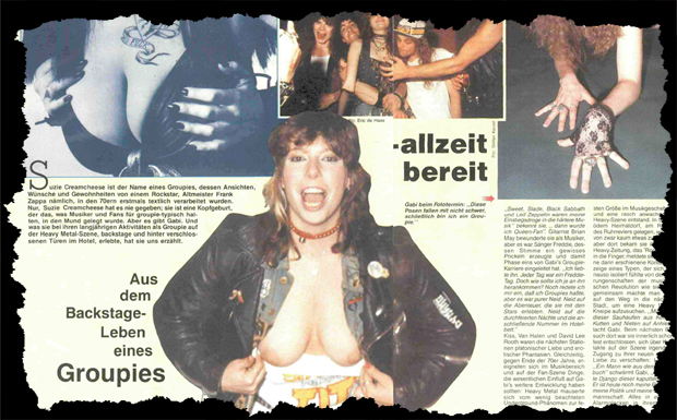 Das Backstageleben eines Groupies Ausriss 1987