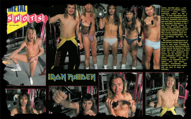 Iron Maiden in den 80ern - sportlich