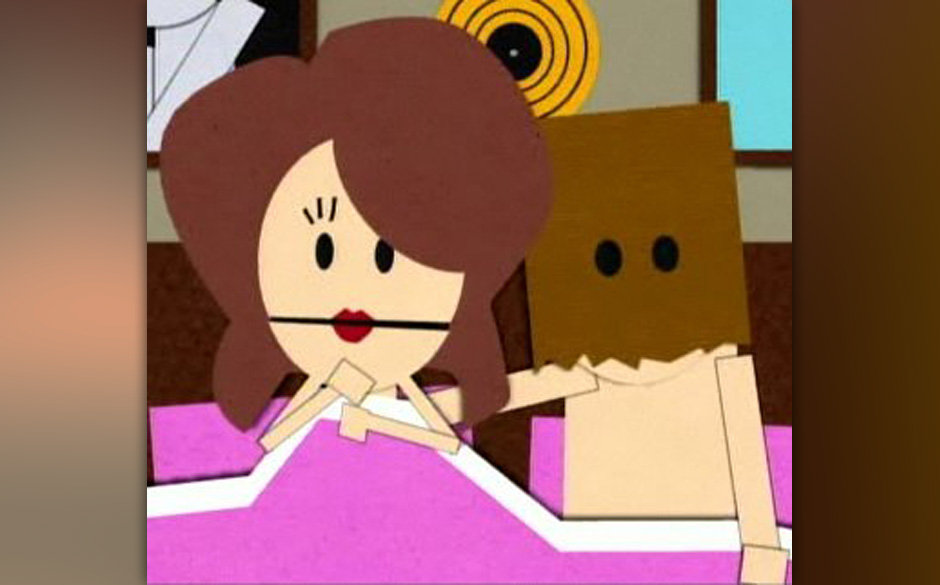 Celine Dion mit der South Park-typischen kanadischen Physiognomie.