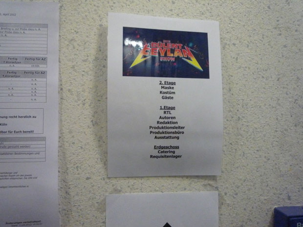 Backstage bei Bülent Ceylan, 2012