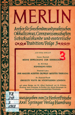 Okkult-Zeitschrift 'Merlin', von Axel Springer