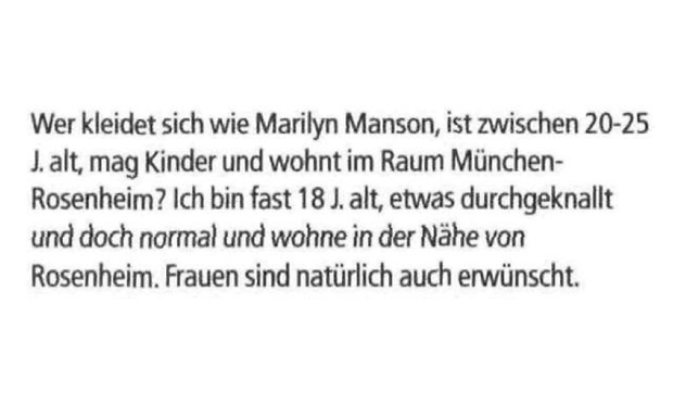 Kleinanzeigen aus dem METAL HAMMER-Archiv
