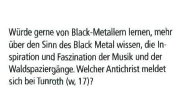 Kleinanzeigen aus dem METAL HAMMER-Archiv