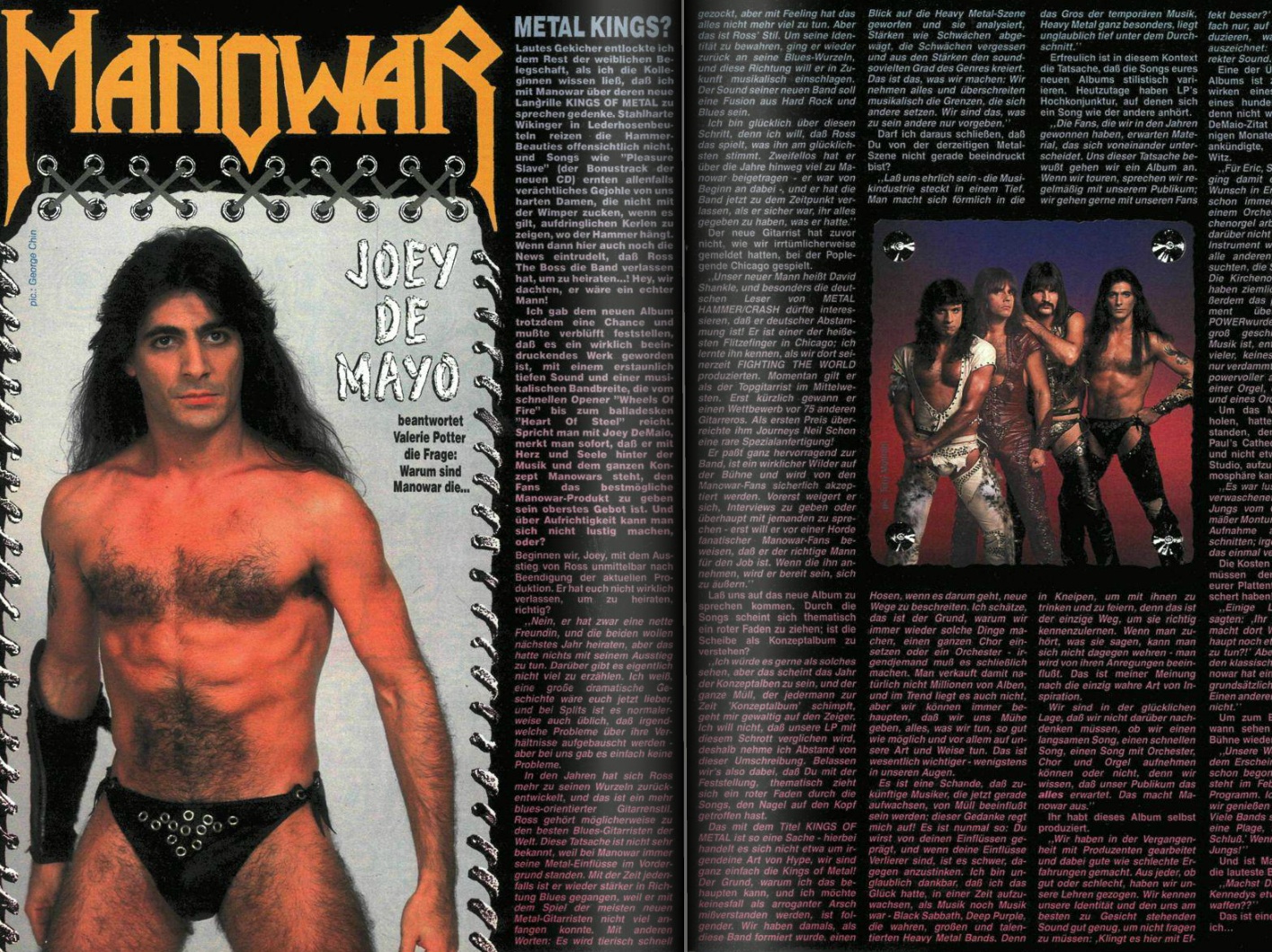 Manowar in METAL HAMMER 12/1988