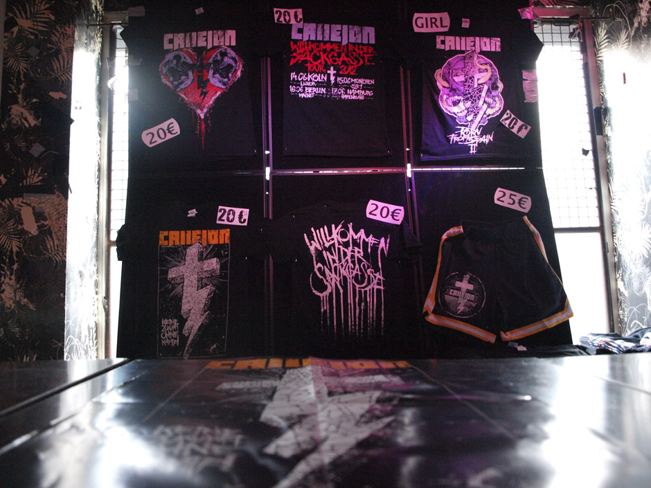 Callejon Backstage auf der Tour im Juni 2012