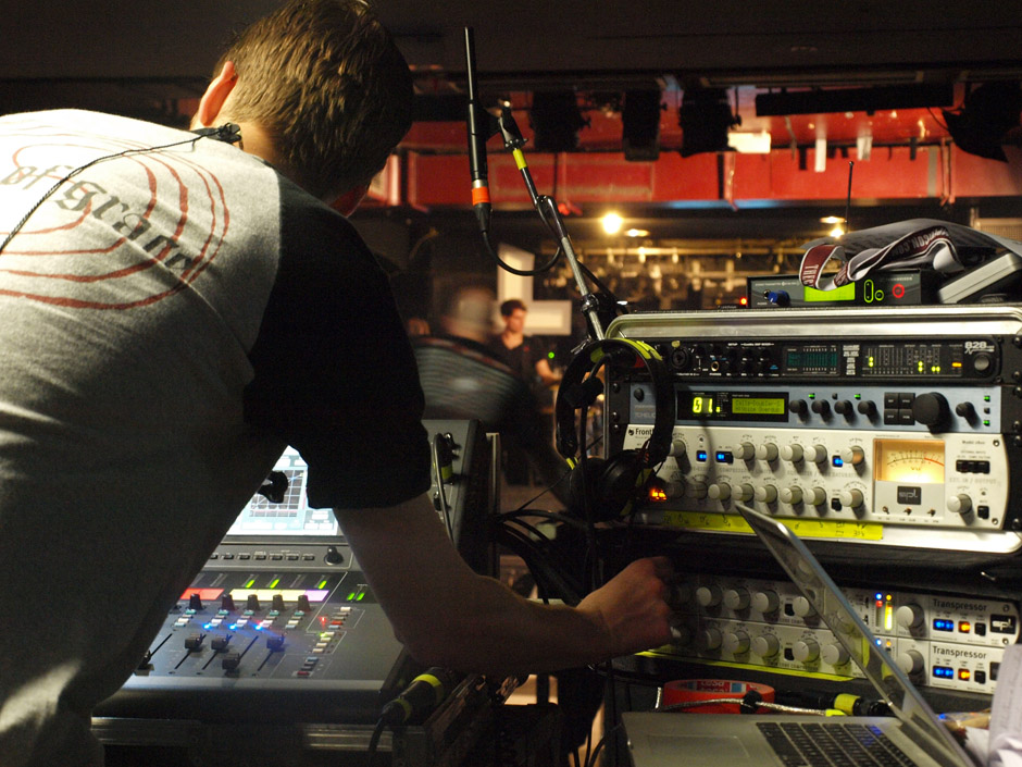 Callejon Backstage auf der Tour im Juni 2012