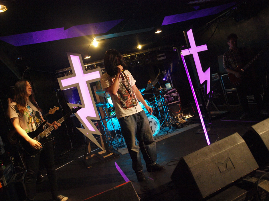 Callejon Backstage auf der Tour im Juni 2012