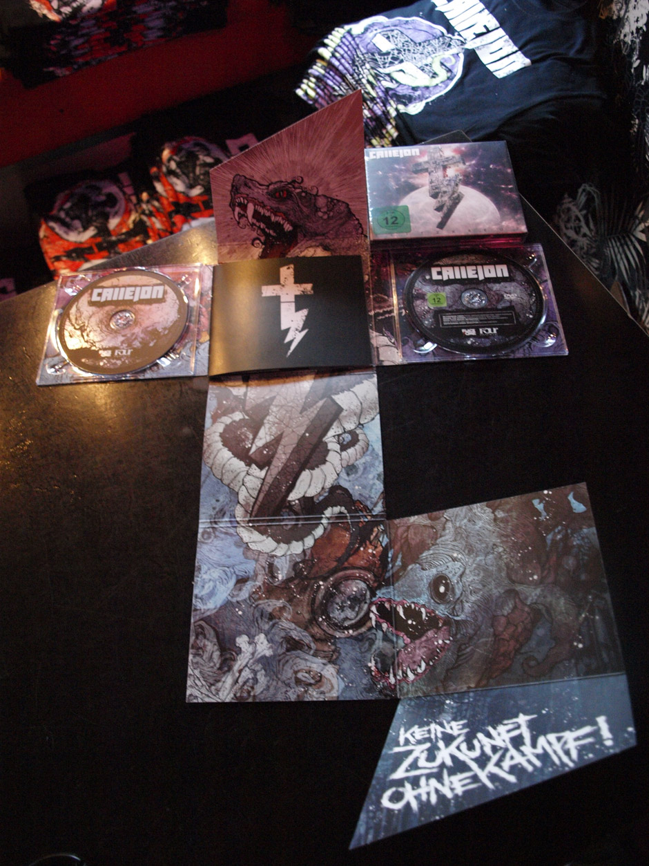 Callejon Backstage auf der Tour im Juni 2012