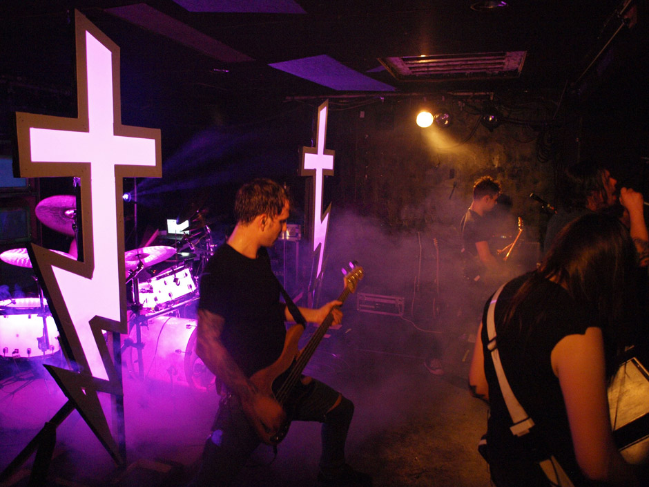 Callejon Backstage auf der Tour im Juni 2012