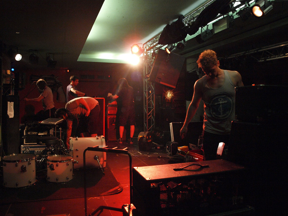 Callejon Backstage auf der Tour im Juni 2012