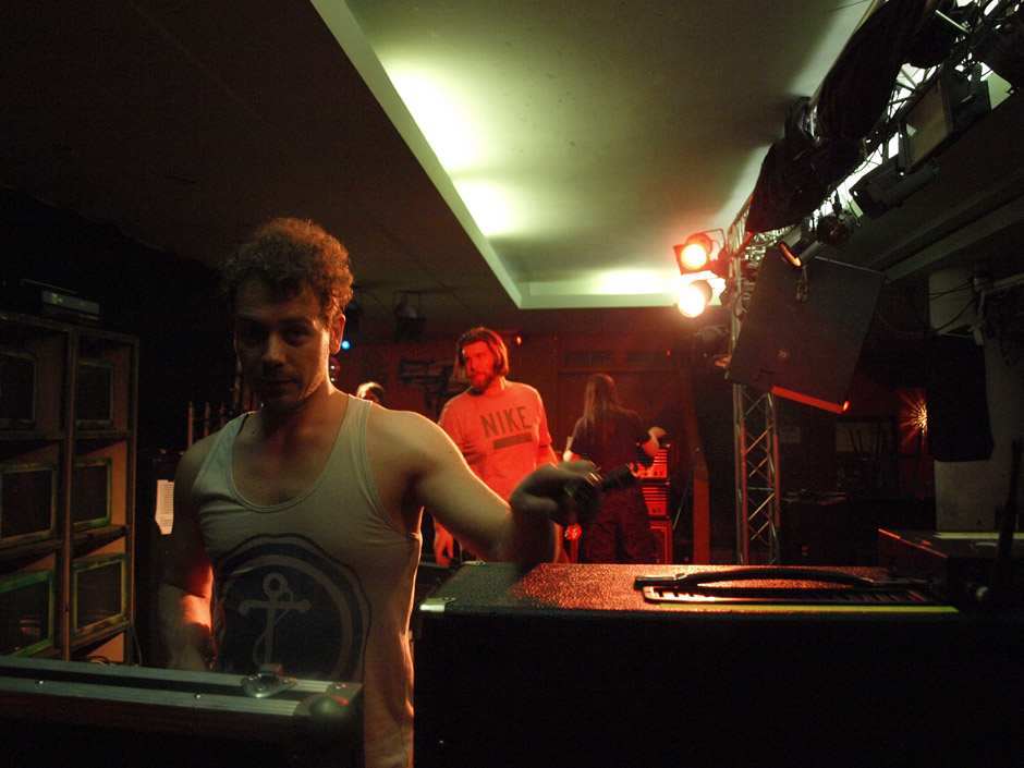 Callejon Backstage auf der Tour im Juni 2012