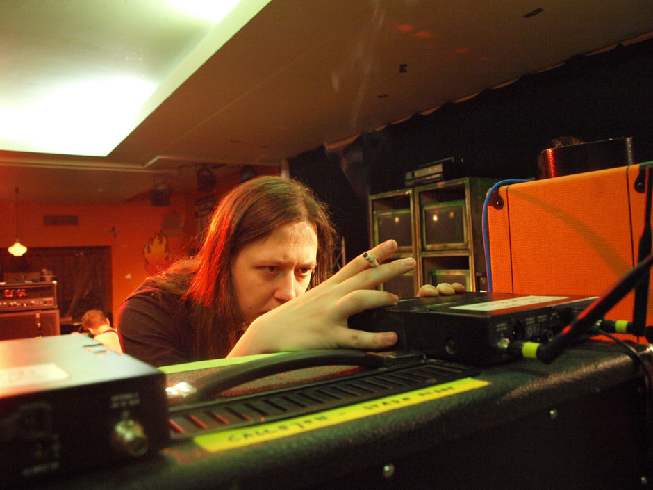 Callejon Backstage auf der Tour im Juni 2012