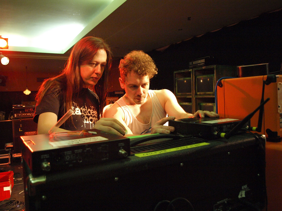 Callejon Backstage auf der Tour im Juni 2012