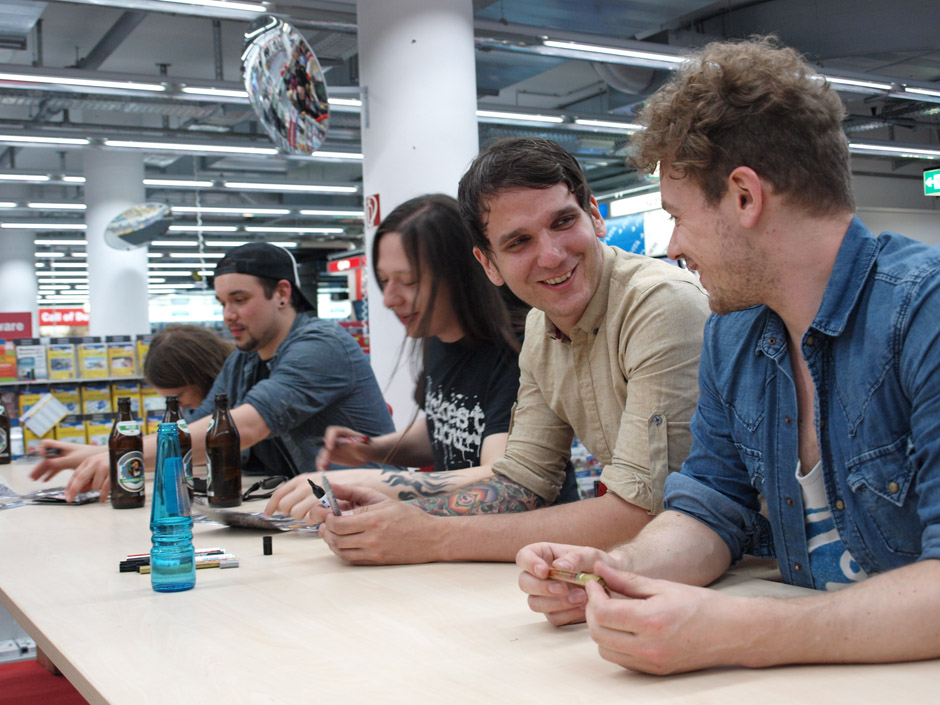 Callejon Backstage auf der Tour im Juni 2012