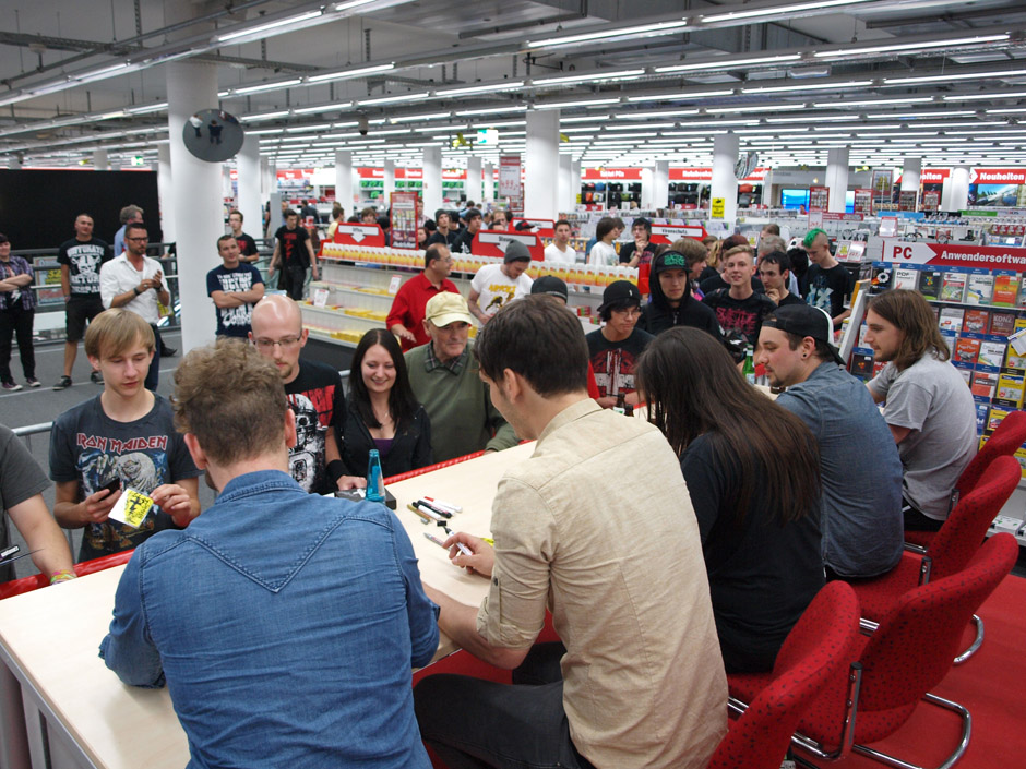 Callejon Backstage auf der Tour im Juni 2012
