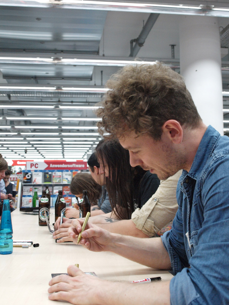 Callejon Backstage auf der Tour im Juni 2012