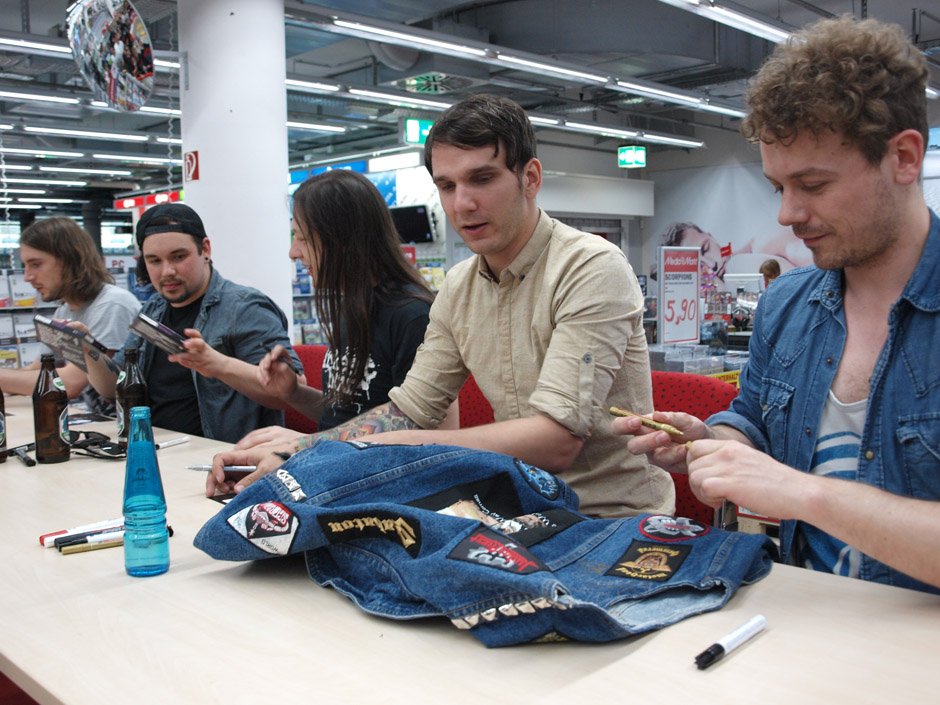 Callejon Backstage auf der Tour im Juni 2012
