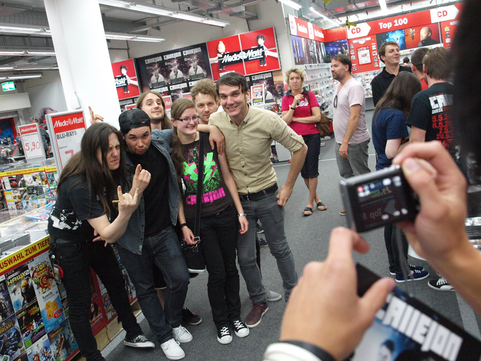 Callejon Backstage auf der Tour im Juni 2012