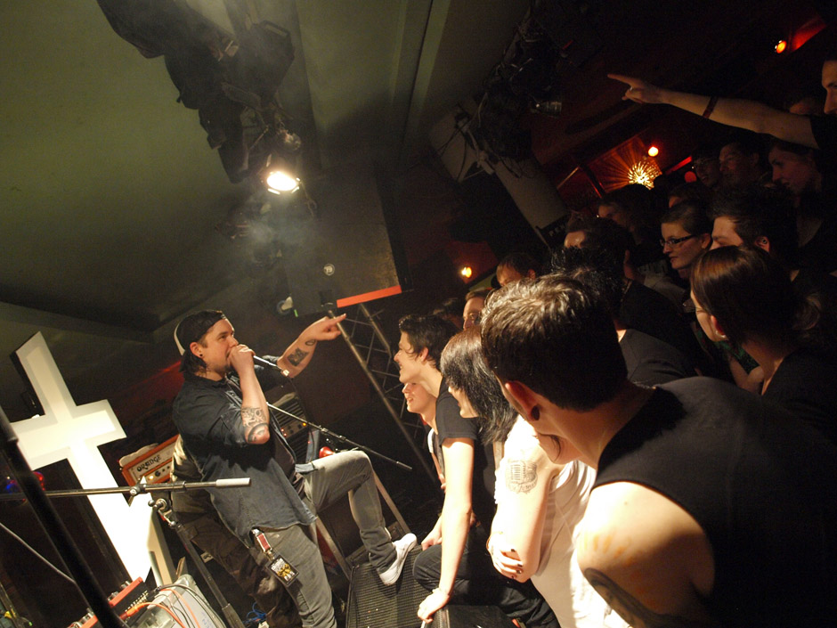 Callejon Backstage auf der Tour im Juni 2012