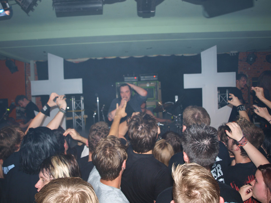 Callejon Backstage auf der Tour im Juni 2012