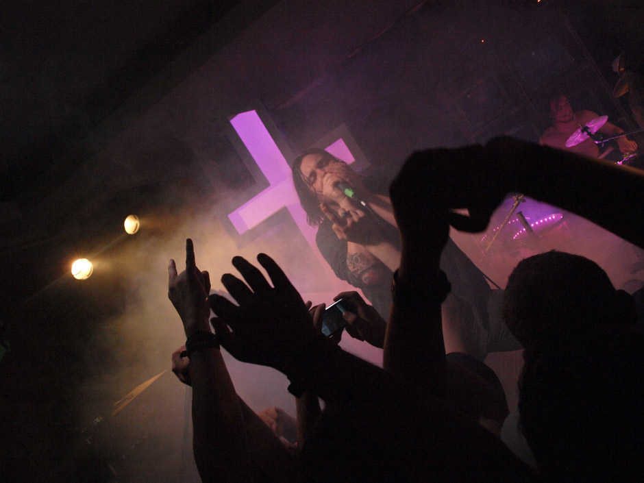 Callejon Backstage auf der Tour im Juni 2012