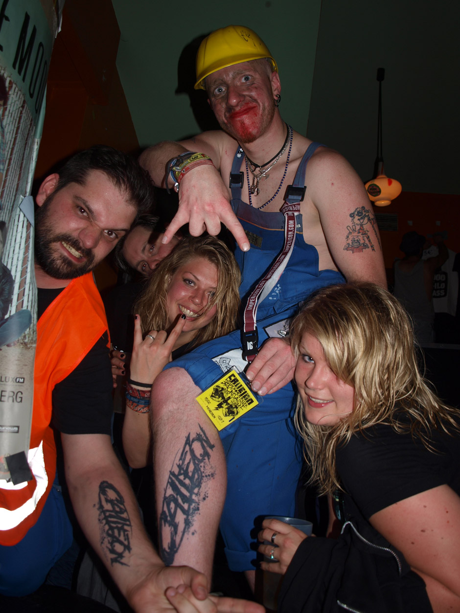 Callejon Backstage auf der Tour im Juni 2012