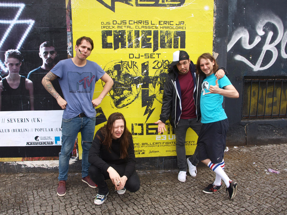 Callejon Backstage auf der Tour im Juni 2012