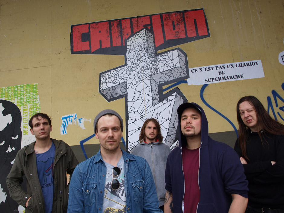 Callejon Backstage auf der Tour im Juni 2012