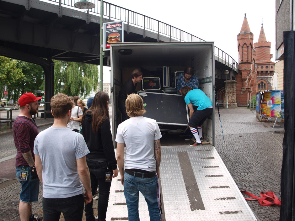 Callejon Backstage auf der Tour im Juni 2012