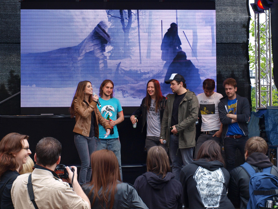 Callejon Backstage auf der Tour im Juni 2012