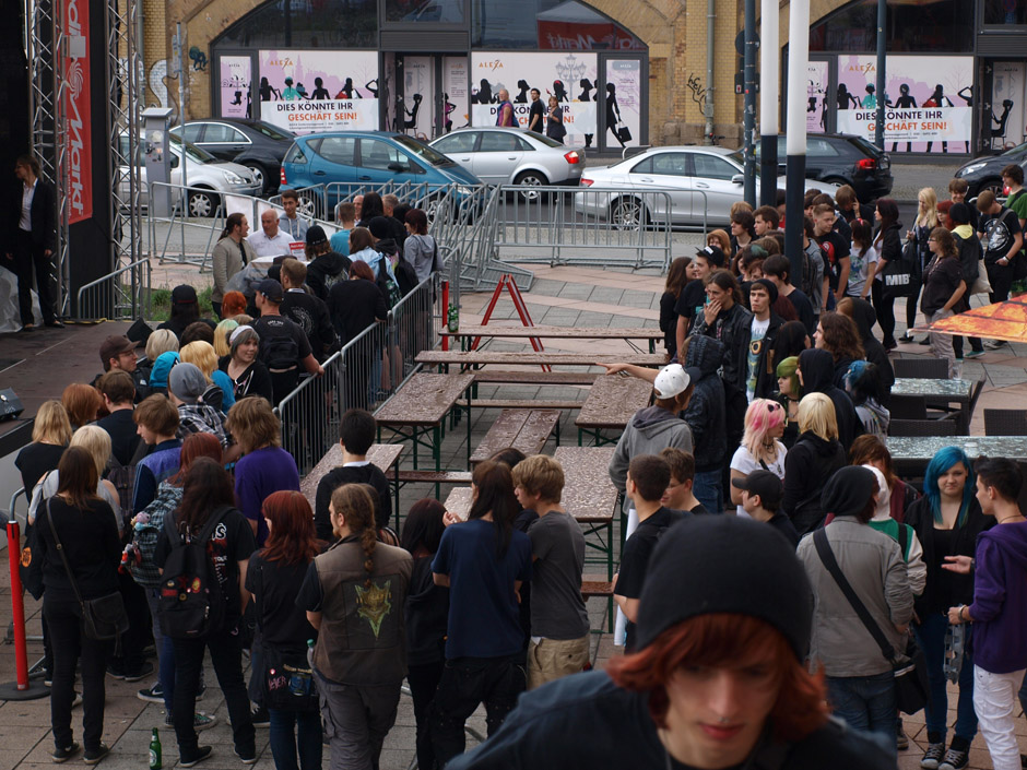 Callejon Backstage auf der Tour im Juni 2012