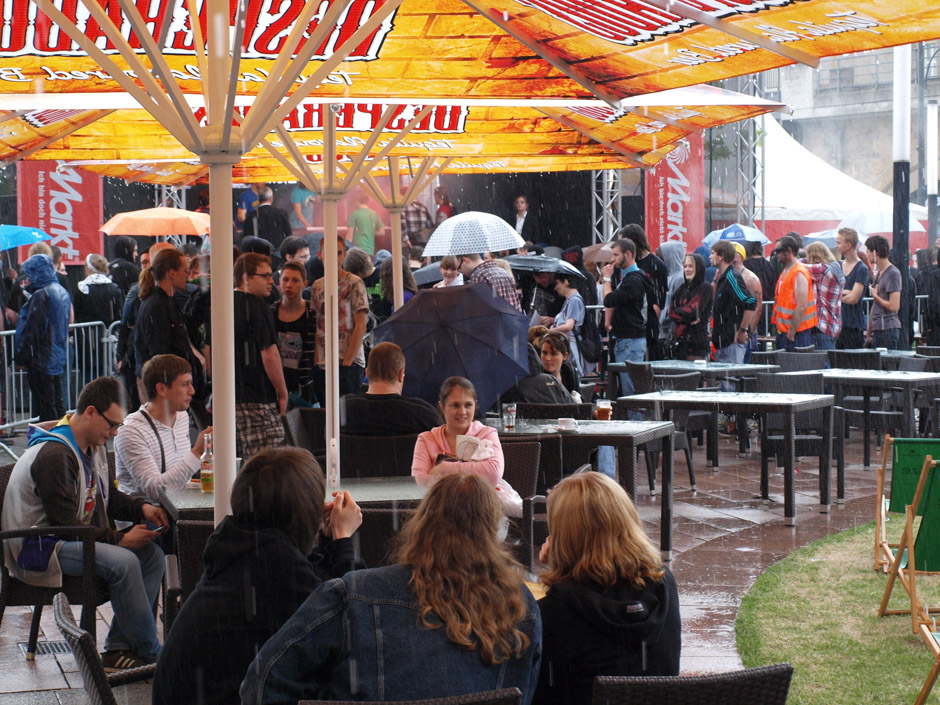 Callejon Backstage auf der Tour im Juni 2012